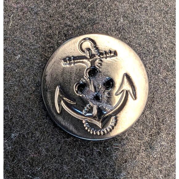 Vtg Spiewak Black Peacoat Mens 46 Wool Naval Double Breasted Golden Fleece Coat - Picture 9 of 12